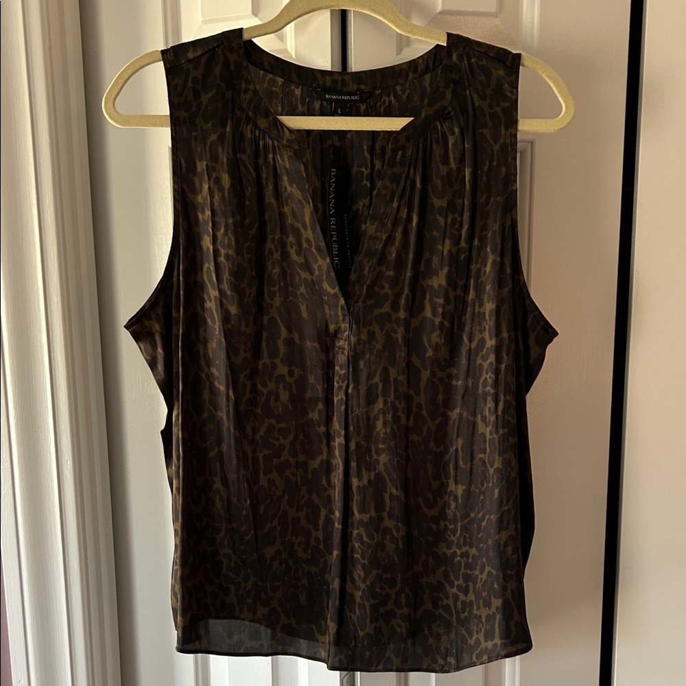 Banana Republic Brown Leopard Print Sleeveless Camisole